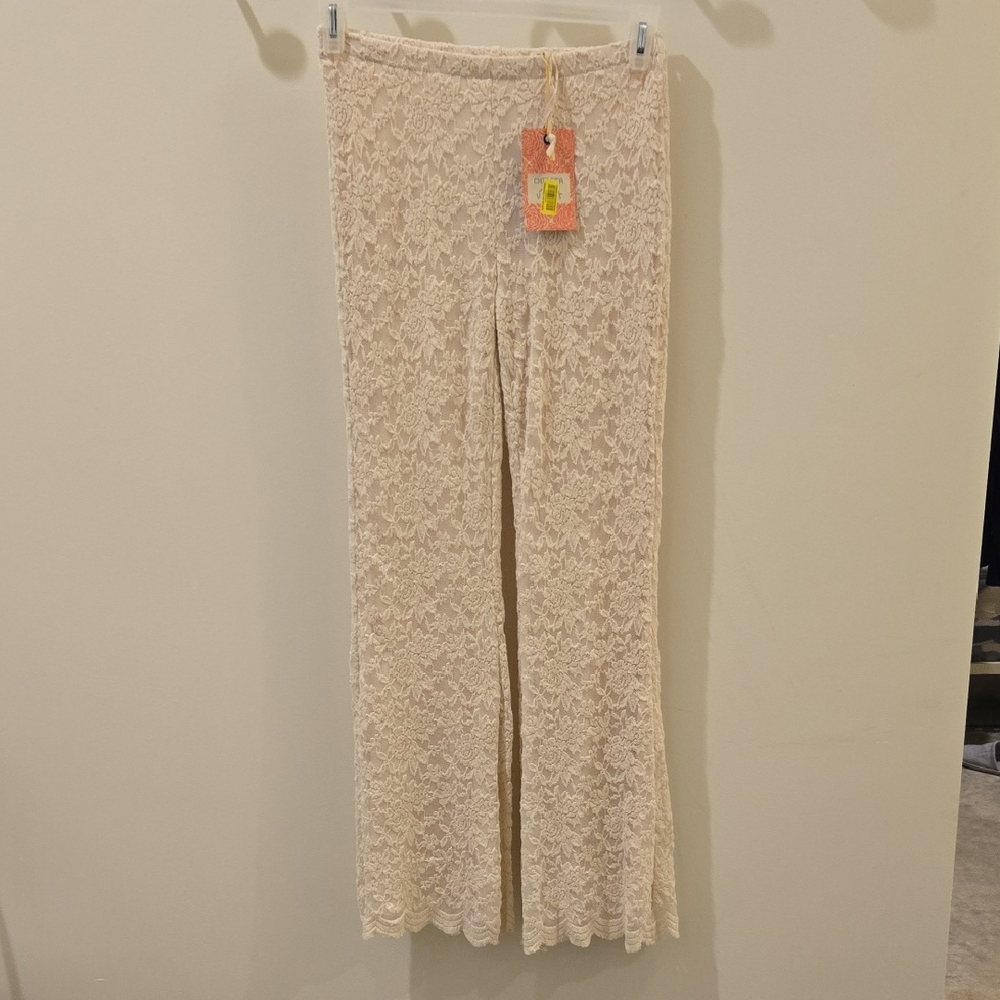 Lace Cream Pants